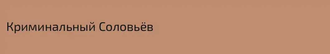Криминальный Соловьёв